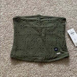 Hollister olive green crop tube top